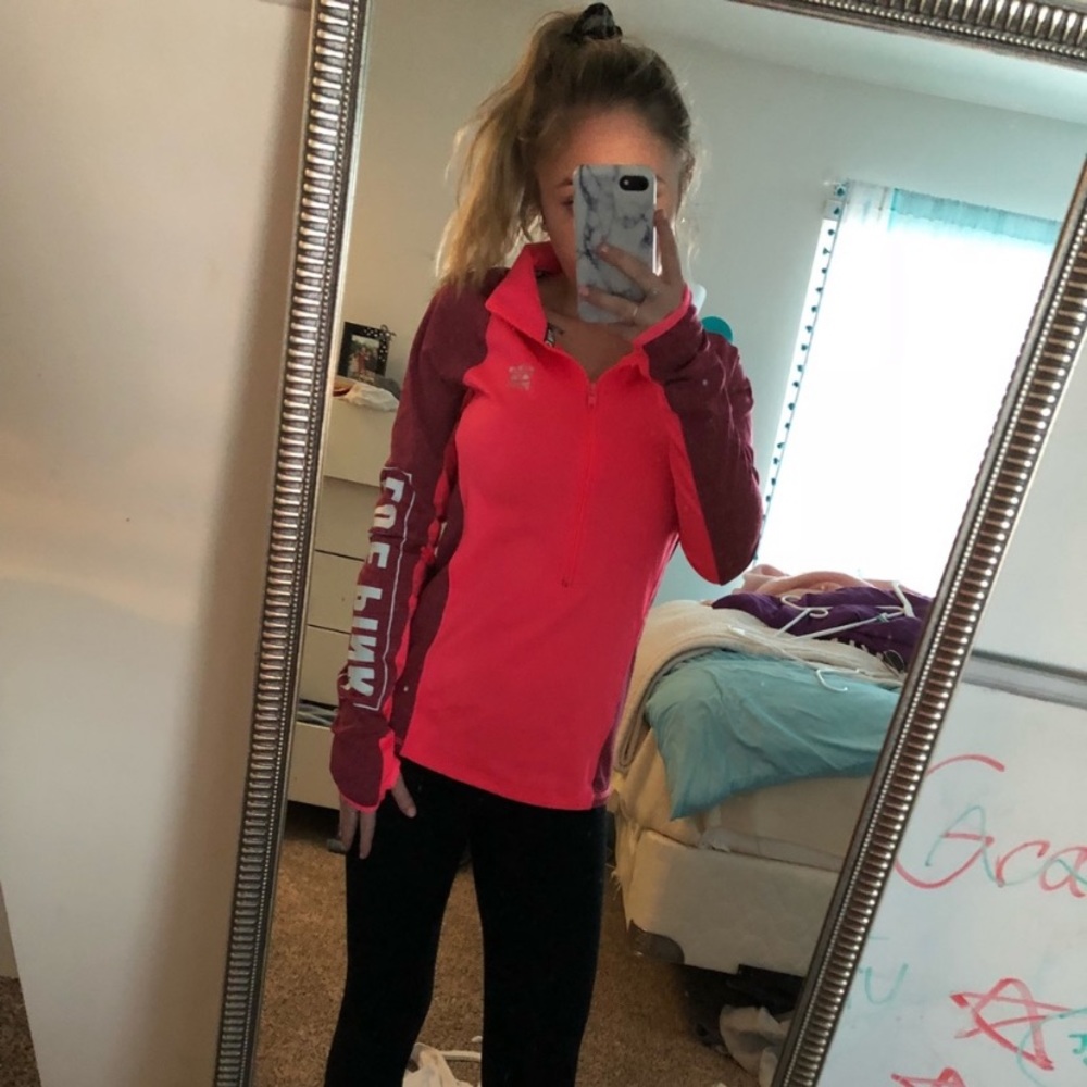 Pink Victoria Secret workout zip up jacket